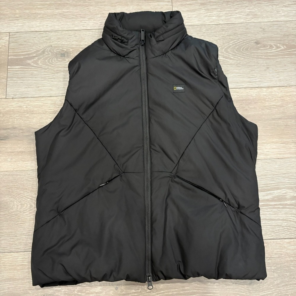 National‎ Geographic Womens Black Polar Ice Ladies Hooded Puffer Vest Size Large